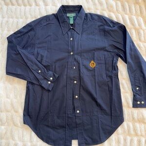 Polo Ralph Lauren Navy Blue Button Down Shirt